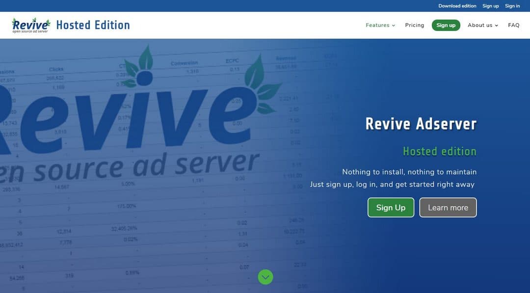 Revive Adserver Hosted edition